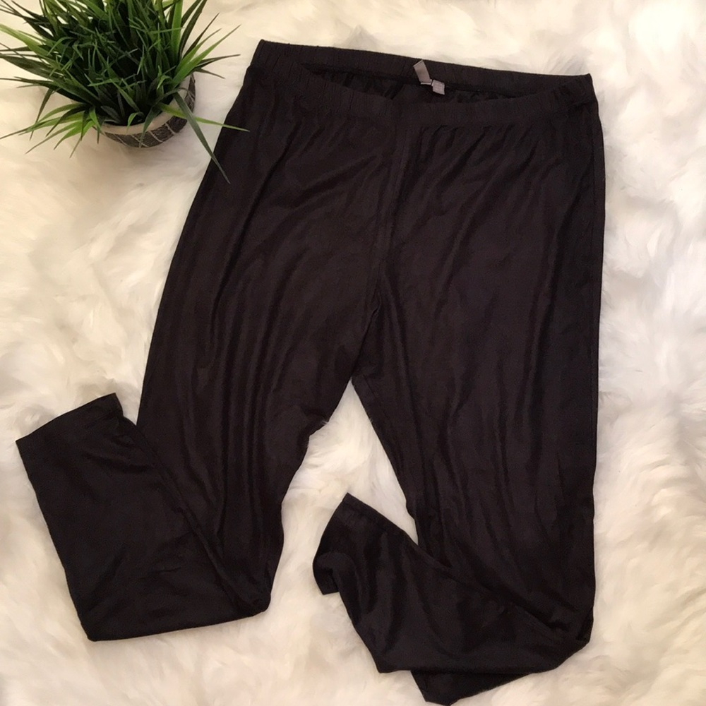 ASOS black suede leggings NWOT size 18